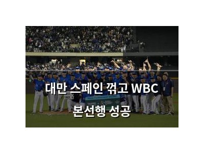 대만 스페인 꺾고 WBC 본선행 성공