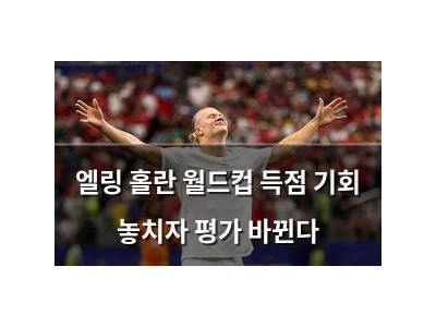 엘링 홀란 월드컵 득점 기회 놓치자 평가 바뀐다