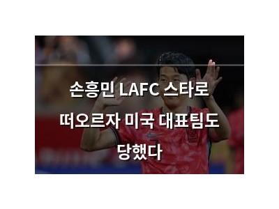 손흥민 LAFC 스타로 떠오르자 미국 대표팀도 당했다