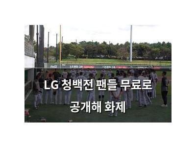 LG 청백전 팬들 무료로 공개해 화제