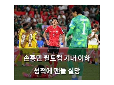 손흥민 월드컵 기대 이하 성적에 팬들 실망