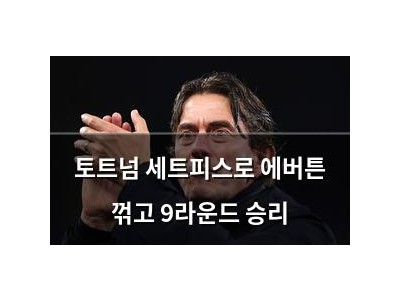 토트넘 세트피스로 에버튼 꺾고 9라운드 승리