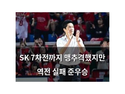 SK 7차전까지 맹추격했지만 역전 실패 준우승