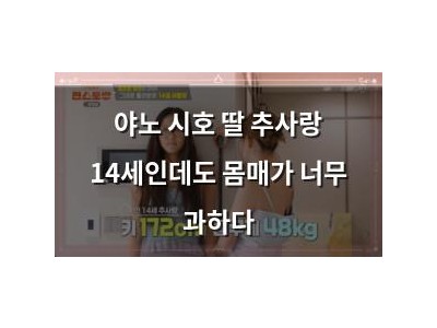 야노 시호 딸 추사랑 14세인데도 몸매가 너무 과하다